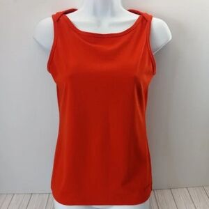 Patagonia M Tank Top Organic Cotton Poly Spandex Medium Ballet Neckline ORANGE